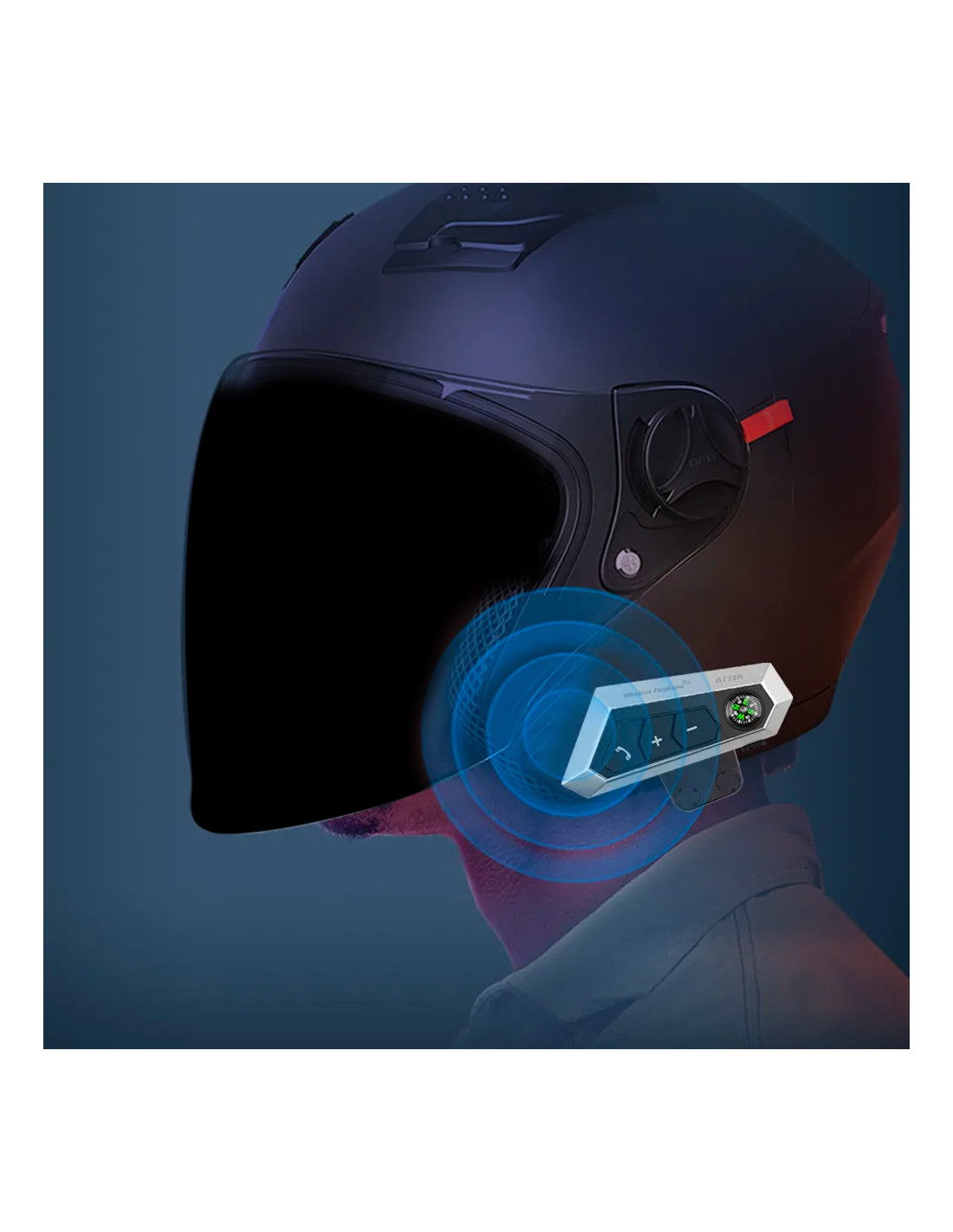 Kit d'appel sans fil pour casque de moto avec écouteurs Bluetooth