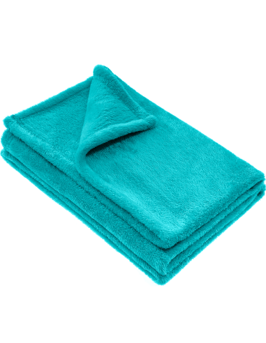 Plaid en peluche unicolore pour lit individuel...