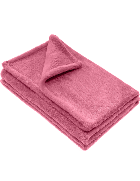 Plaid en peluche unicolore pour lit individuel Barcelone 230x160cm en peluche