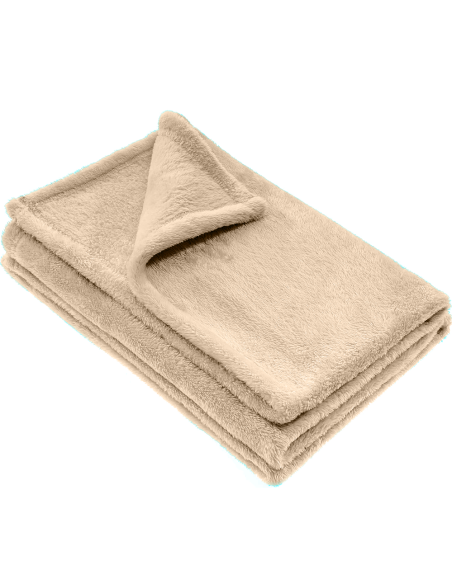 Plaid en peluche unicolore pour lit individuel Barcelone 230x160cm en peluche