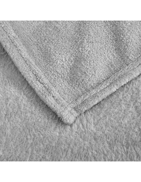 Plaid en peluche unicolore pour lit individuel Barcelone 230x160cm en peluche