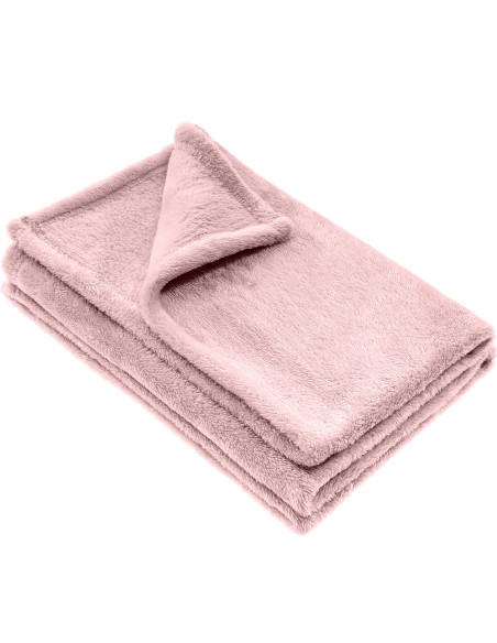 Plaid en peluche unicolore pour lit individuel Barcelone 230x160cm en peluche