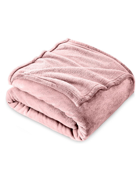 Couverture lisse pour lit matrimonial Barcelone 210x240cm, en peluche très douce