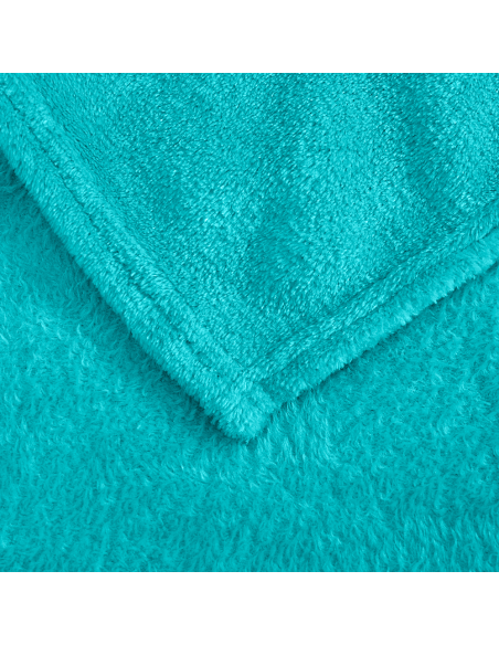 Couverture lisse pour lit matrimonial Barcelone 210x240cm, en peluche très douce