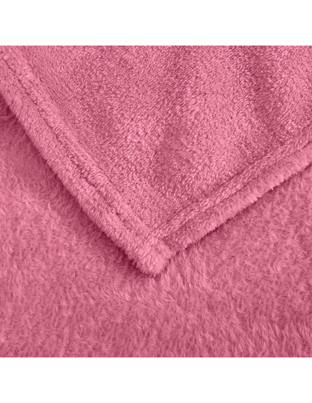 Couverture lisse pour lit matrimonial Barcelone 210x240cm, en peluche très douce