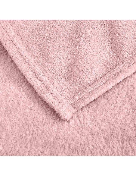 Couverture lisse pour lit matrimonial Barcelone 210x240cm, en peluche très douce