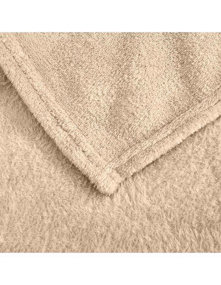 Couverture lisse pour lit matrimonial Barcelone 210x240cm, en peluche très douce