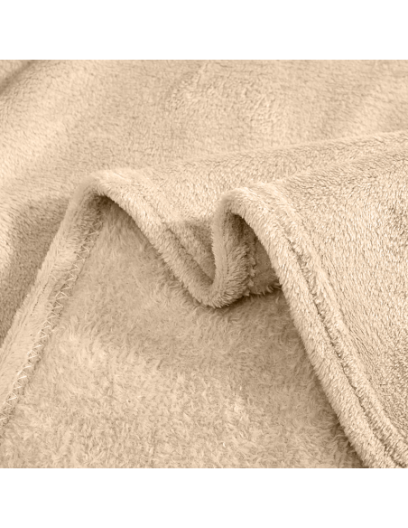 Couverture lisse pour lit matrimonial Barcelone 210x240cm, en peluche très douce