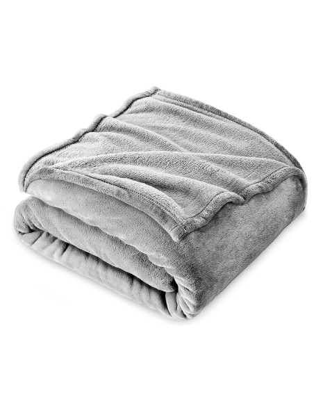 Couverture lisse pour lit matrimonial Barcelone 210x240cm, en peluche très douce