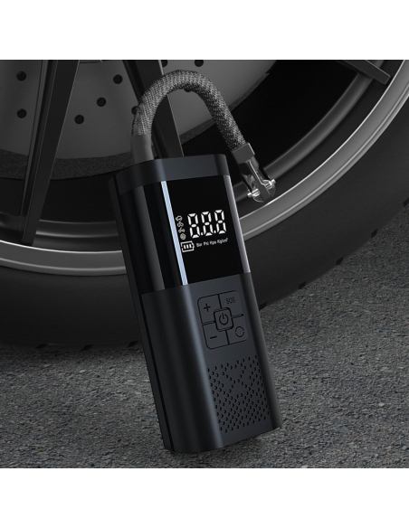 Mini compresseur d'air portable lampe poche rechargeable pour voitures ou vélos