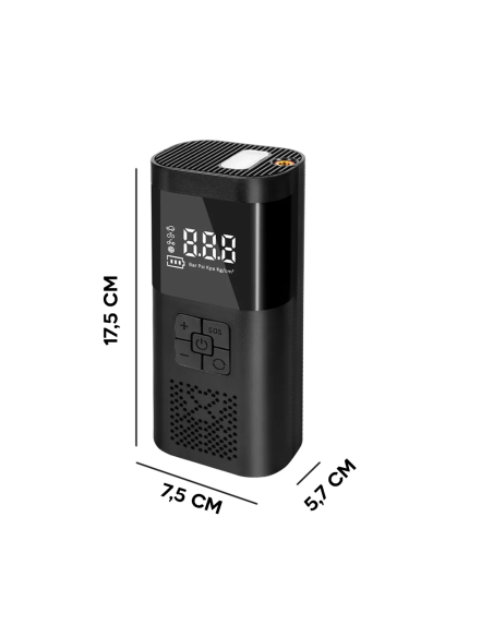 Mini compresseur d'air portable lampe poche rechargeable pour voitures ou vélos