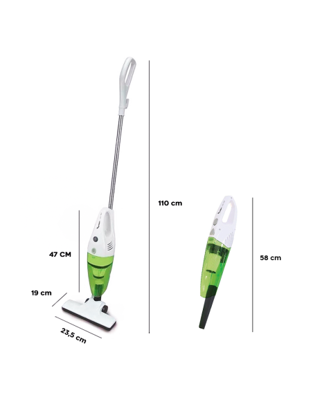 JORDAN Aspirateur sans sac balai électrique 2 en 1 800W avec filtre HEPA