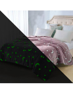 Couverture magique enfants en peluche rose avec des... 2