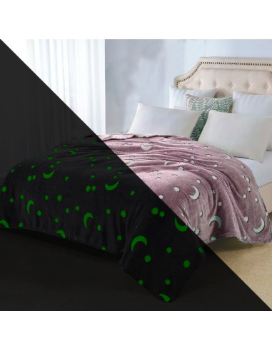 Couverture magique enfants en peluche rose avec...