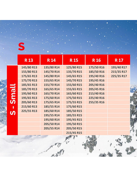Ensemble 2 chaînes à neige en tissu homologuées EN 16662 pour pneus de voiture