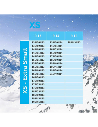 Ensemble 2 chaînes à neige en tissu homologuées...