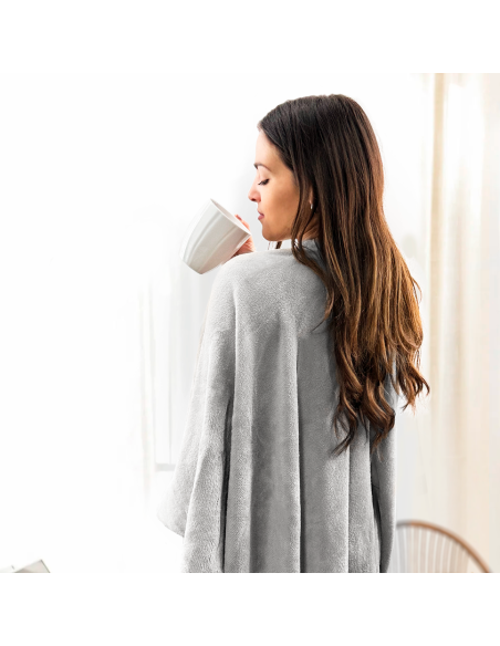 Châle avec cordon pour femme doux chaud pour l'hiver à la maison taille unique