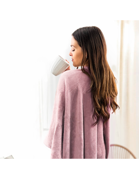 Châle avec cordon pour femme doux chaud pour l'hiver à la maison taille unique