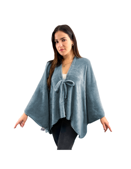 Châle avec cordon pour femme doux chaud pour l'hiver à la maison taille unique