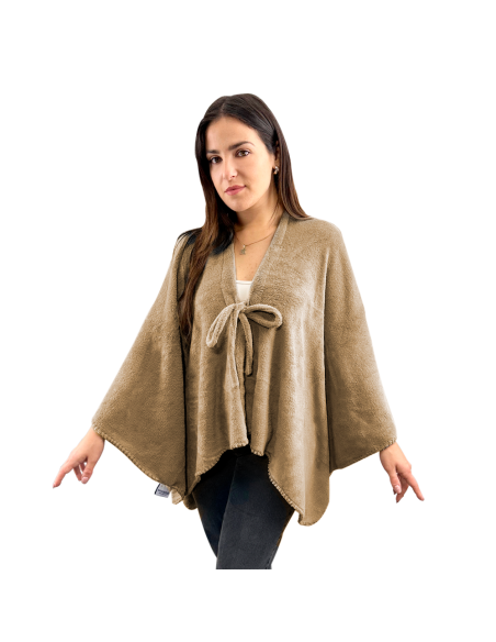 Châle avec cordon pour femme doux chaud pour l'hiver à la maison taille unique