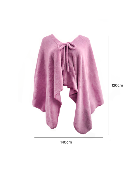 Châle avec cordon pour femme doux chaud pour l'hiver à la maison taille unique