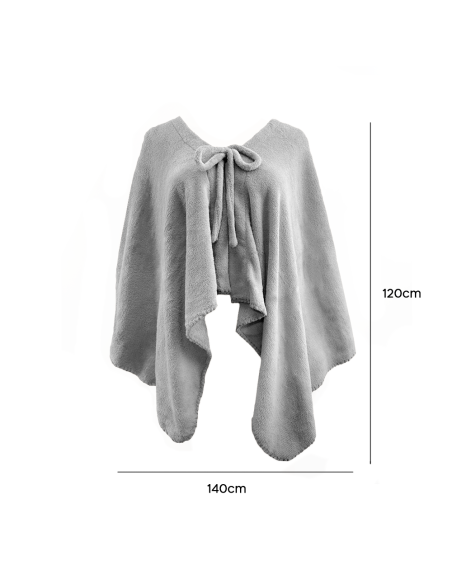 Châle avec cordon pour femme doux chaud pour l'hiver à la maison taille unique