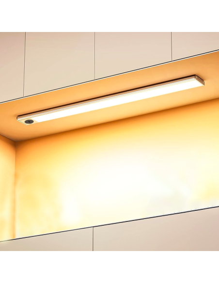 Bande LED sous le meuble, lumière naturelle de 60 cm, rechargeable par USB
