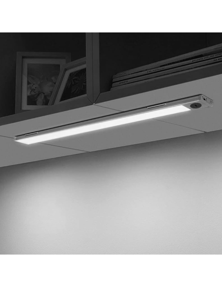 Bande LED sous le meuble, lumière naturelle de 60 cm, rechargeable par USB