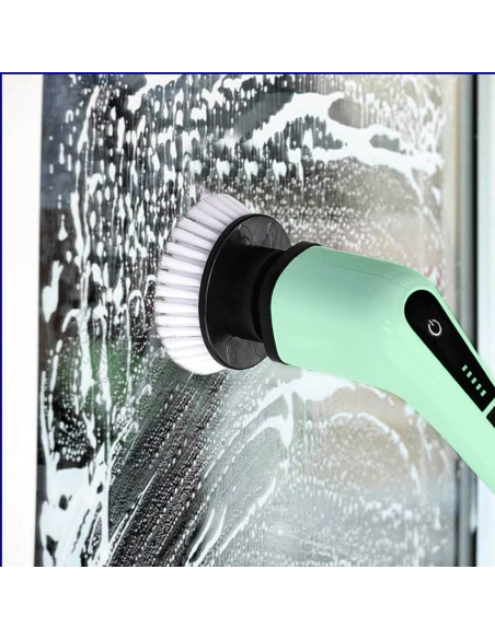 Brosse Électrique Rotative Sans Fil 3 en 1 pour Surfaces avec 3 Têtes
