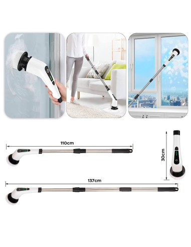 Brosse Électrique Rotative Sans Fil 3 en 1 pour...