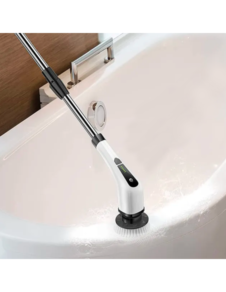 Brosse Électrique Rotative Sans Fil 3 en 1 pour Surfaces avec 3 Têtes