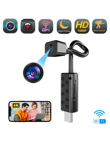 Mini Caméra Sans Fil Portable 4K HD Q-SX30 avec...