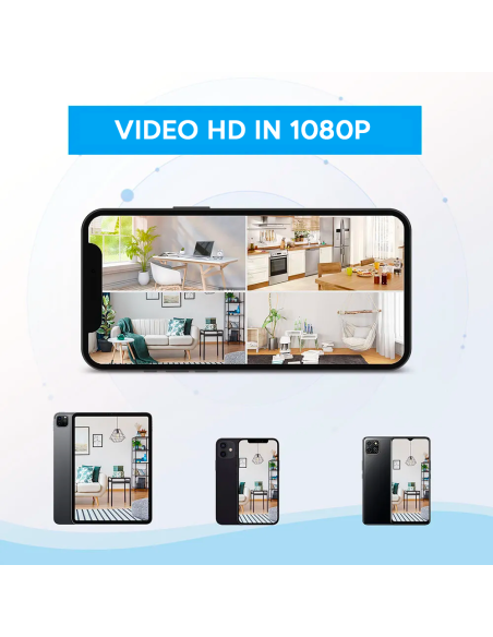 Mini Caméra Sans Fil Portable 4K HD Q-SX30 avec Contrôle à Distance Wi-Fi APP