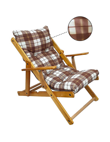 MAS011 Fauteuil inclinable en hêtre Amalfi...