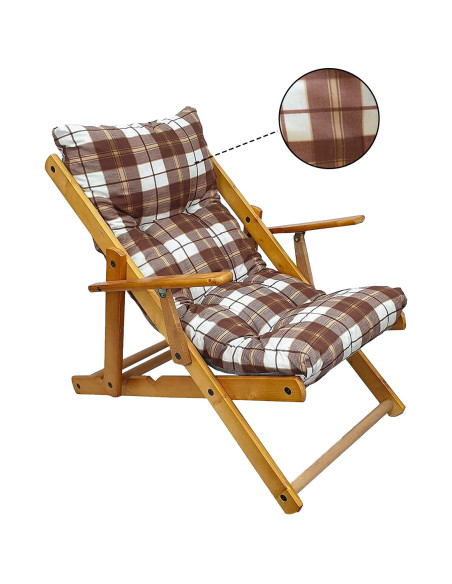 MAS011 Fauteuil inclinable en hêtre Amalfi ArtLegno 108x65x60cm 2 couleurs