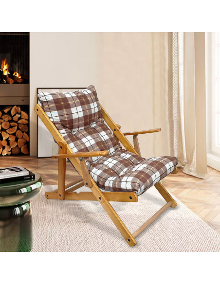 MAS011 Fauteuil inclinable en hêtre Amalfi ArtLegno 108x65x60cm 2 couleurs