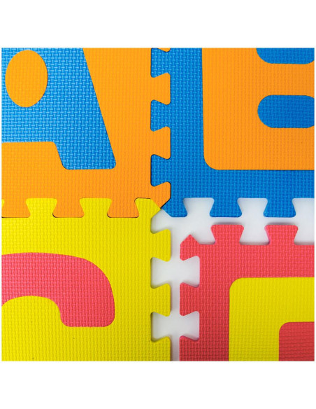 Tapis puzzle de jeu pour enfants 10 pièces modulables 29,5 x 29,5 cm