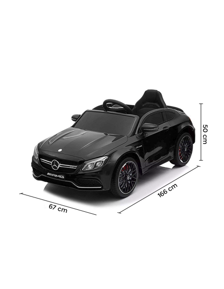 LT896 Voiture électrique enfants Mercedes C63 télécommande Phares MP3-AUX-USB