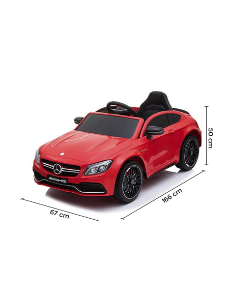 LT896 Voiture électrique enfants Mercedes C63 télécommande Phares MP3-AUX-USB