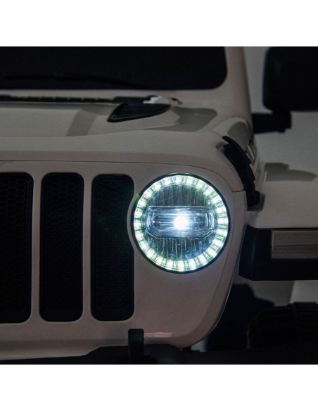 Jeep Wrangler pour enfants 12V BIPOSTO télécommandé lumières et sons écran MP4