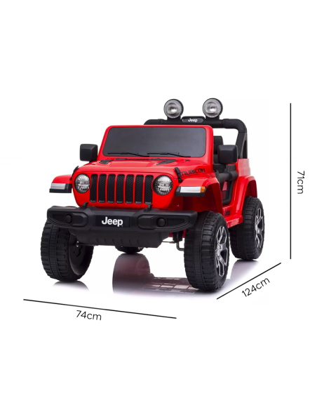 Jeep Wrangler pour enfants 12V BIPOSTO télécommandé lumières et sons écran MP4