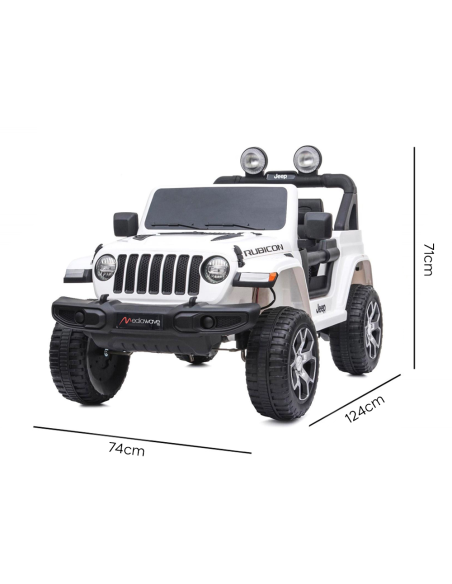 Jeep Wrangler pour enfants 12V BIPOSTO télécommandé lumières et sons écran MP4