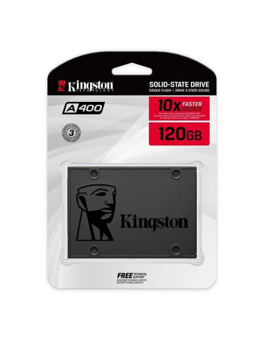 Disque Dur à État Solide Kingston A400 SSD Interne 2,5" SATA Rev 3.0 120 Go