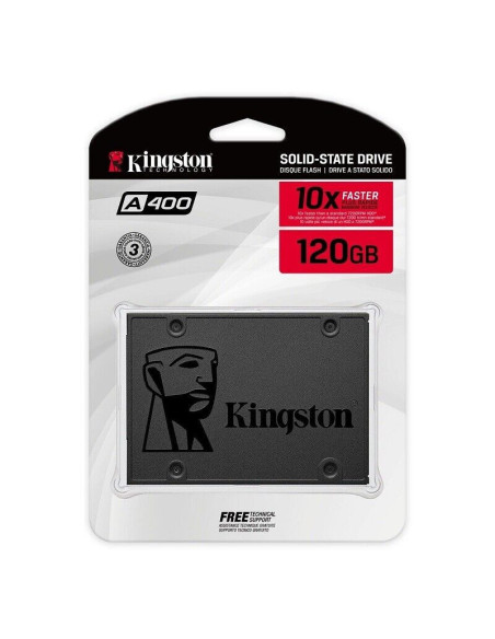 Disque Dur à État Solide Kingston A400 SSD Interne 2,5" SATA Rev 3.0 120 Go