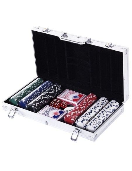 Set pour poker professionnel 300 Fiches avec estuche et 2 Barajas de cartas