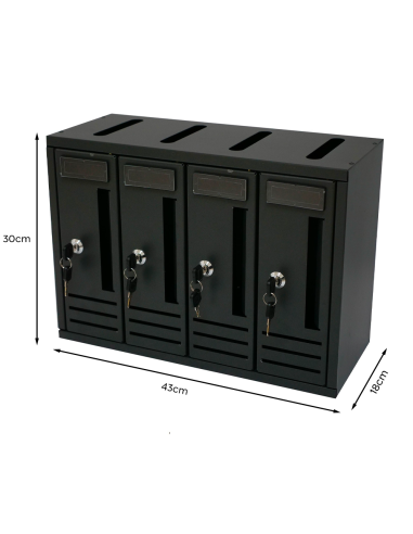 Boîte aux lettres verticale 4 places...