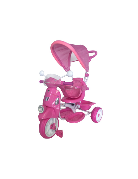 Tricycle pour enfants Deluxe LT917 Siège pivotant Lumières sons Pare-soleil