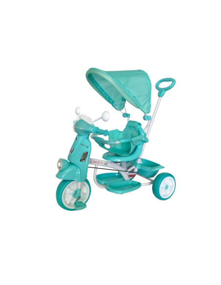 Tricycle pour enfants Deluxe LT917 Siège pivotant Lumières sons Pare-soleil
