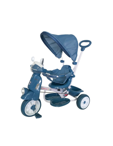 Tricycle pour enfants Deluxe LT917 Siège pivotant Lumières sons Pare-soleil