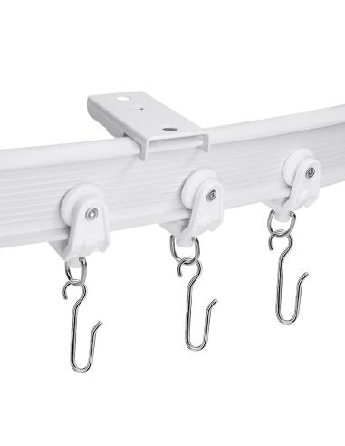 Rail rideau flexible PVC de 5 mètres Pliable et...